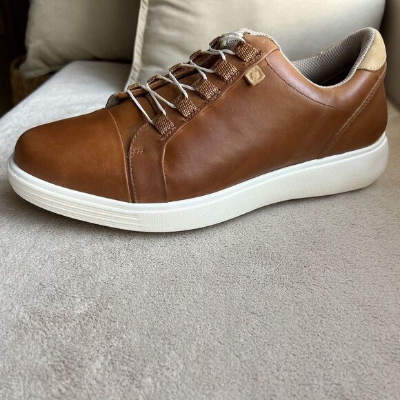 ZeroTie Backswing Blucher FG WR Brown Leather Golf Shoe Men 8.5 Hands Free - Picture 1 of 16